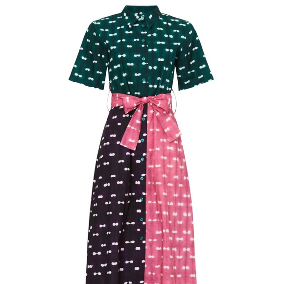 Busayo Polka Dot Shirt Midi Dress, 16 - Picture 1 of 16